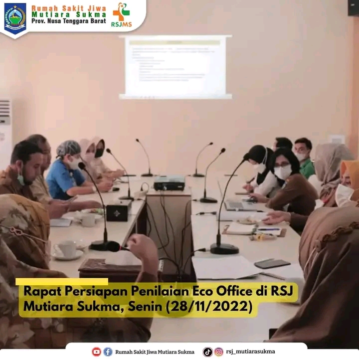 RAPAT PERSIAPAN PENILAIAN ECO OFFICE DI RSJ MUTIARA SUKMA